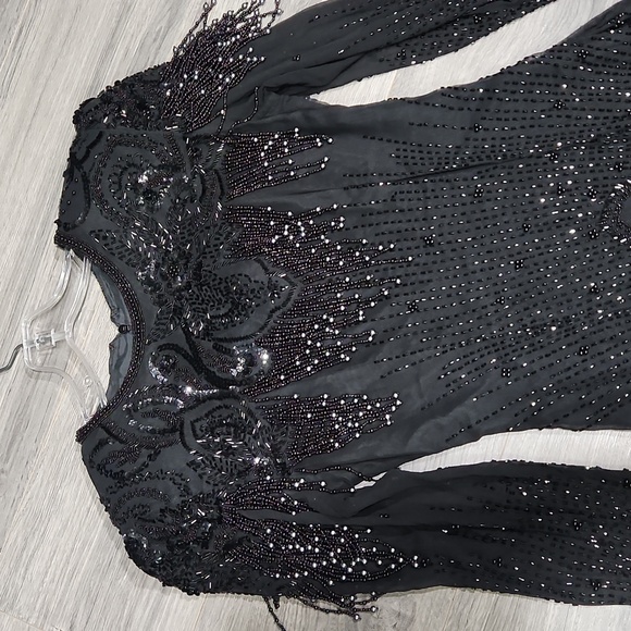 EUC Black Beaded Vintage70/80's Formal 